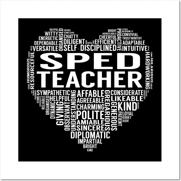 Sped Teacher Heart Wall Art by LotusTee